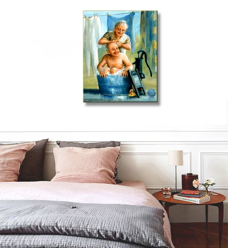 Полноразмерная алмазная живопись Любимая старая пара 3D Мозаика из страз