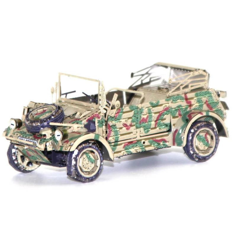 Красочные немецкие военные 3D металлические головоломки VW82 модель автомобиля