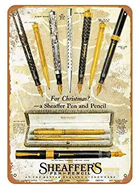 

Rustic Sheaffer's Pens and Pencils Vintage Look Metal Sign