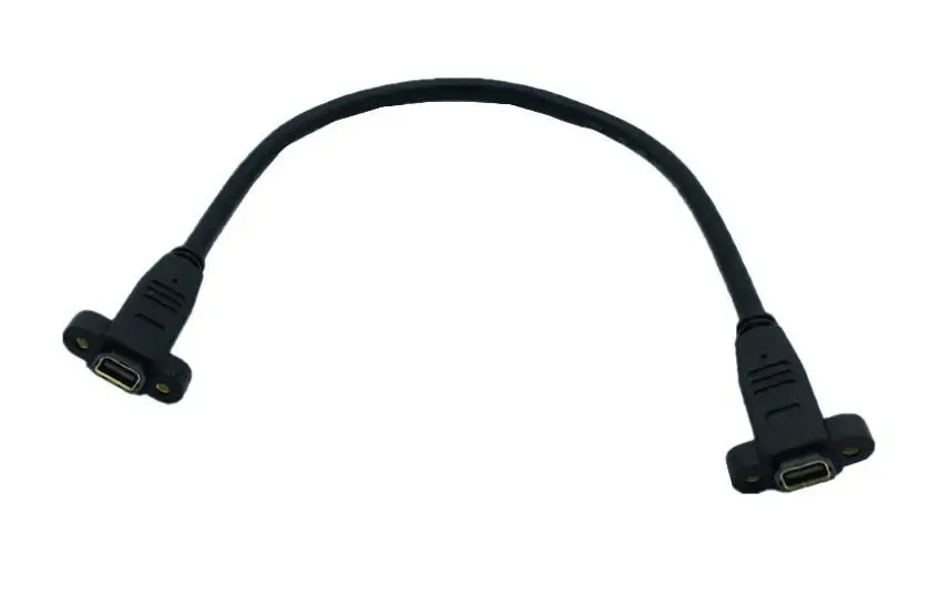 

1pc MINI Display Port Female to Female Extension Cable Cord MINI DP with Screw Hole Can Lock Panel Mount Cable Cable 1FT