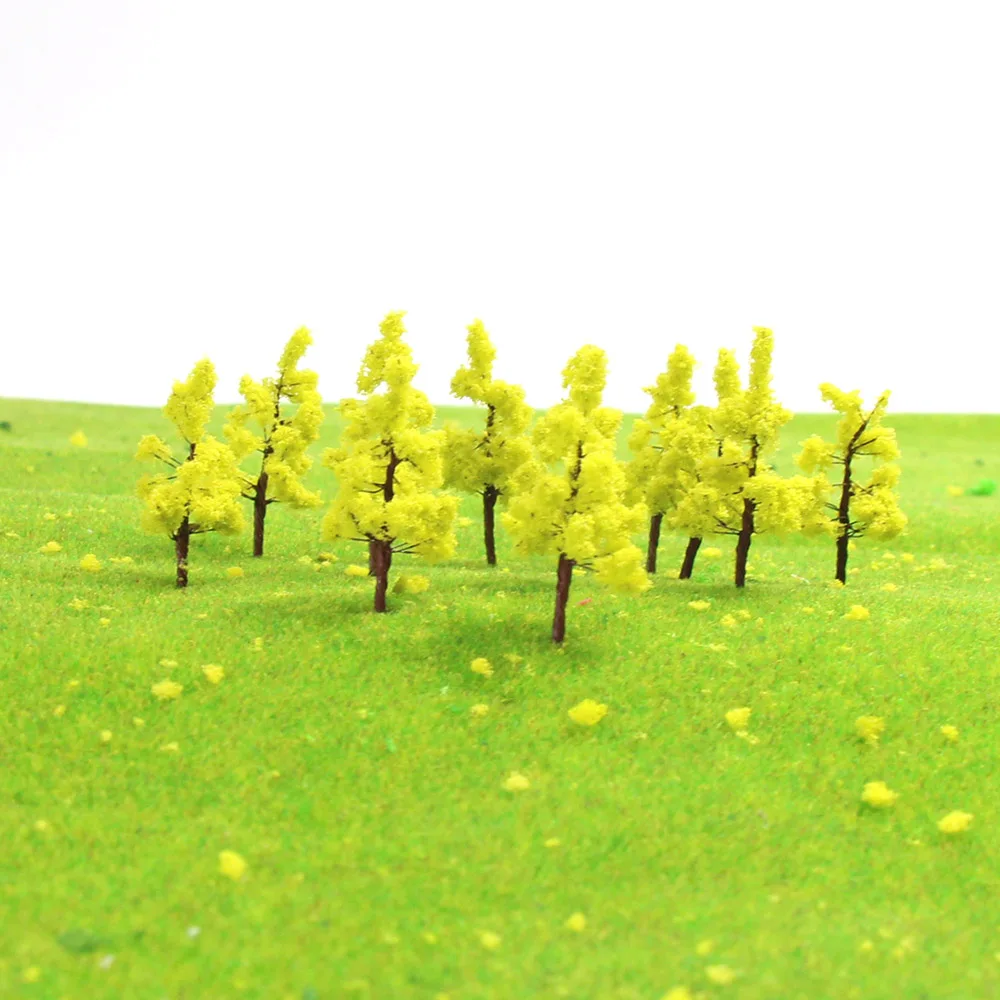 Железная проволока HO масштабные модели деревьев 1:87 осенняя Зеленая железная