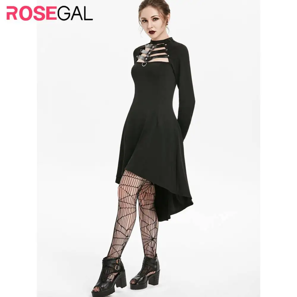 ROSEGAL Для женщин весенние вечерние платье 2020 Украшенные Искусственная кожа