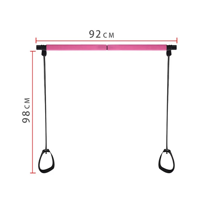 Yoga Pilates Bar Pull Rope Stick Exercise Equipment Crossfit Gym Workout Fitness Trainer with Resistance Elastic Bands | Спорт и