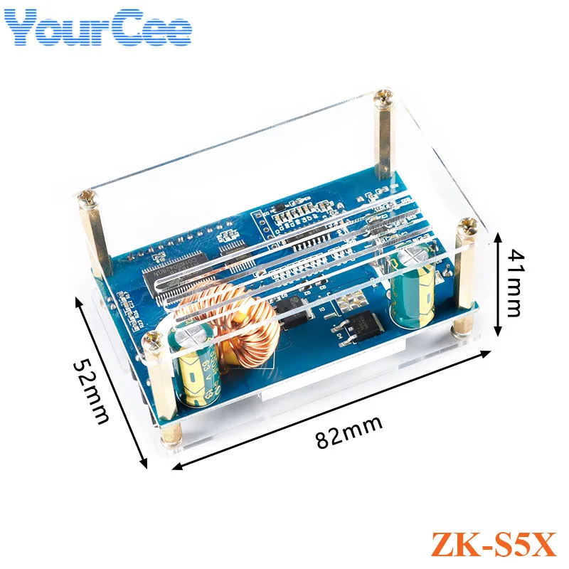 

DC-DC 9-45V to 10-50V 5A Step Up Boost Power Supply Module Adjustable Boost Adapter CV CC Converter LCD Display with Case ZK-S5X
