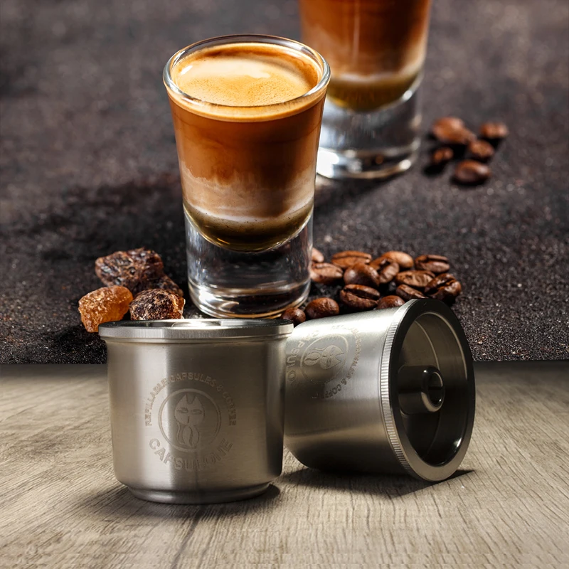 

Household Products Compatible Reusable Stainless Steel Coffee Machine Capsule Shell Filled Coffee Capsule Simple Ornaments