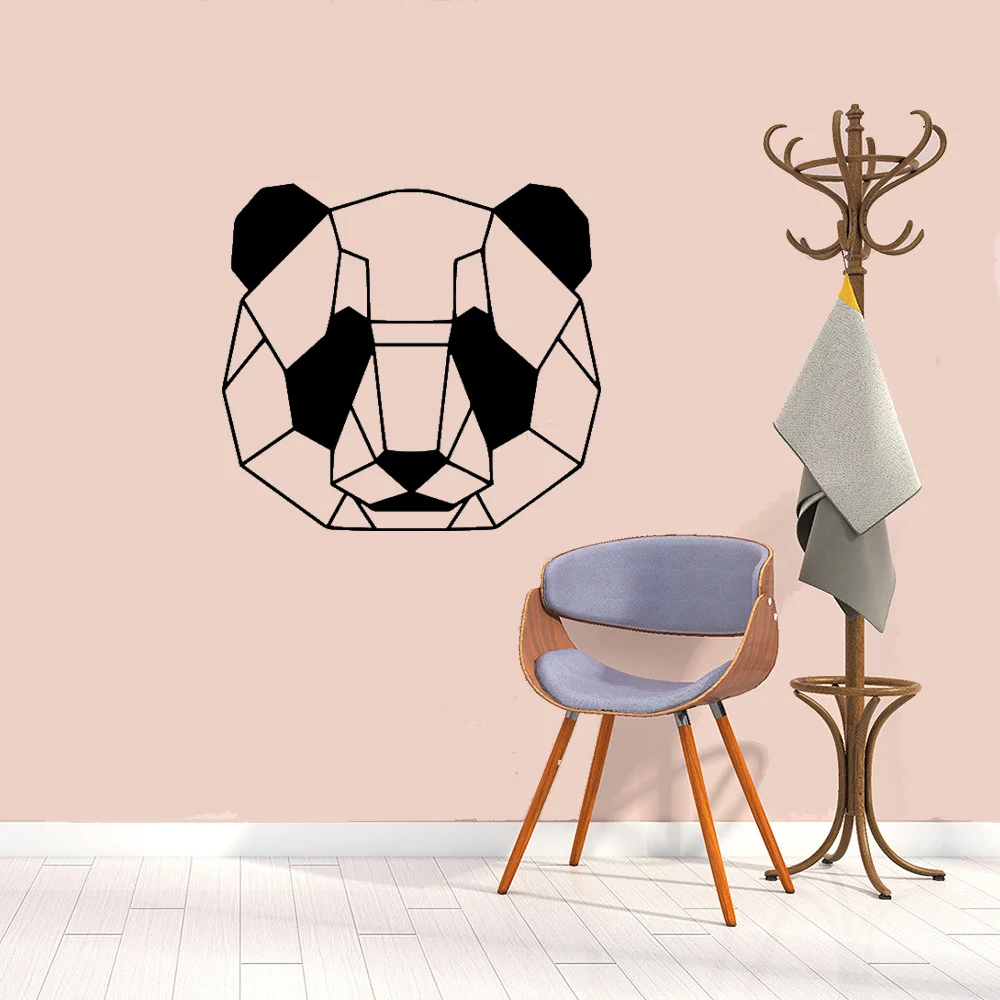 Красивые геометрические настенные наклейки с пандой виниловые материалы для