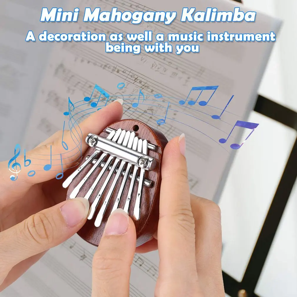 Миниатюрное изысканное пианино Kalimba с 8 клавишами для большого пальца отличный