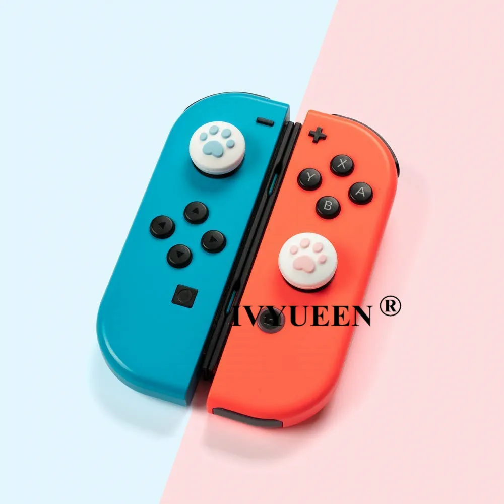 2 шт. аналоговые силиконовые колпачки IVYUEEN для переключателя консоли Joy Con ручки