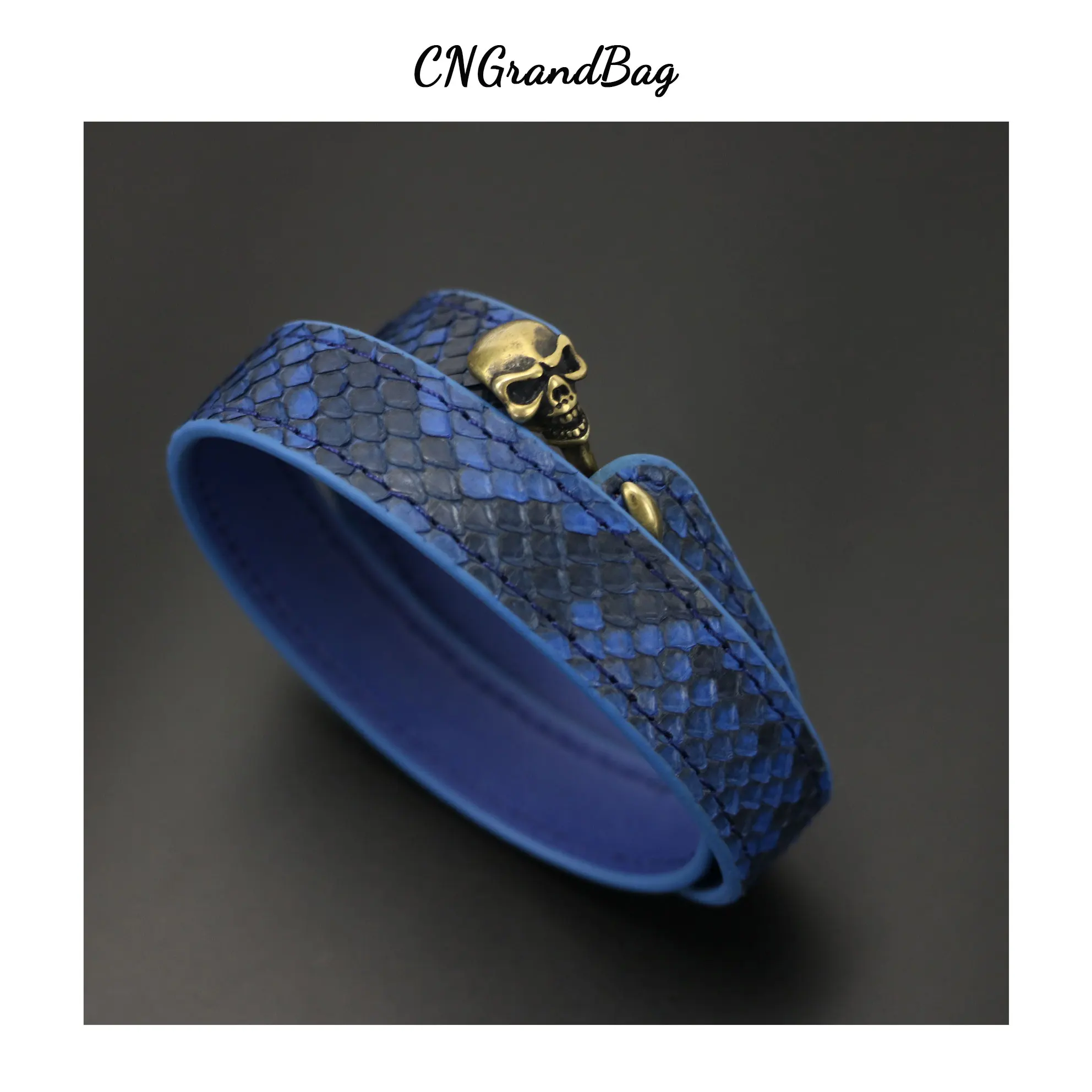 Мужские и женские Роскошные натуральной кожи питона браслет из змеиной шнур с