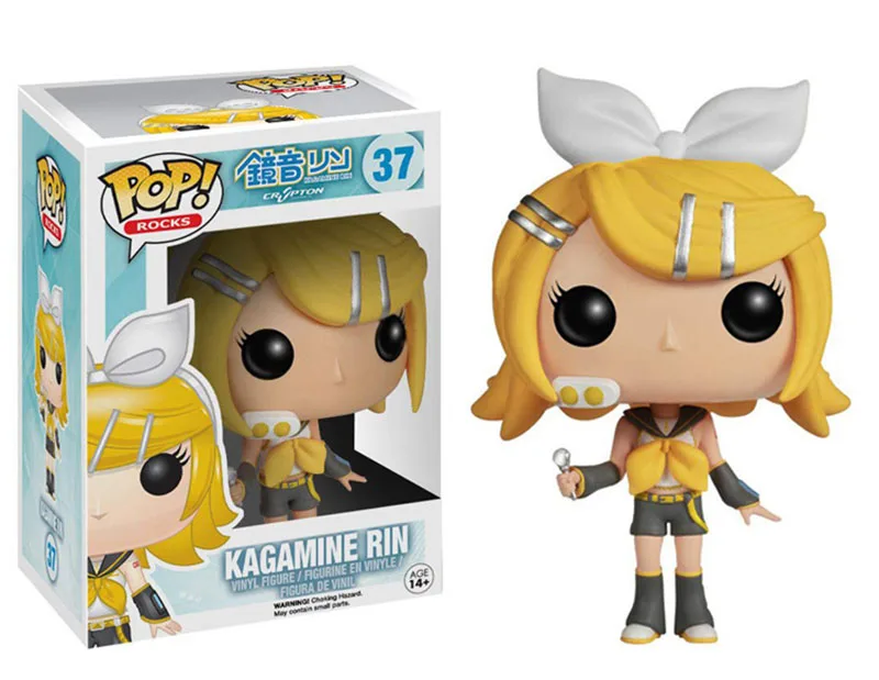 37 with box Funko Pop Hatsune Miku виниловые фигурки в кагамине Рин кукла Аниме Хацунэ Мику фигурка игрушки для отаку подарок на Рождество День рождения - Цвет: 37 with box