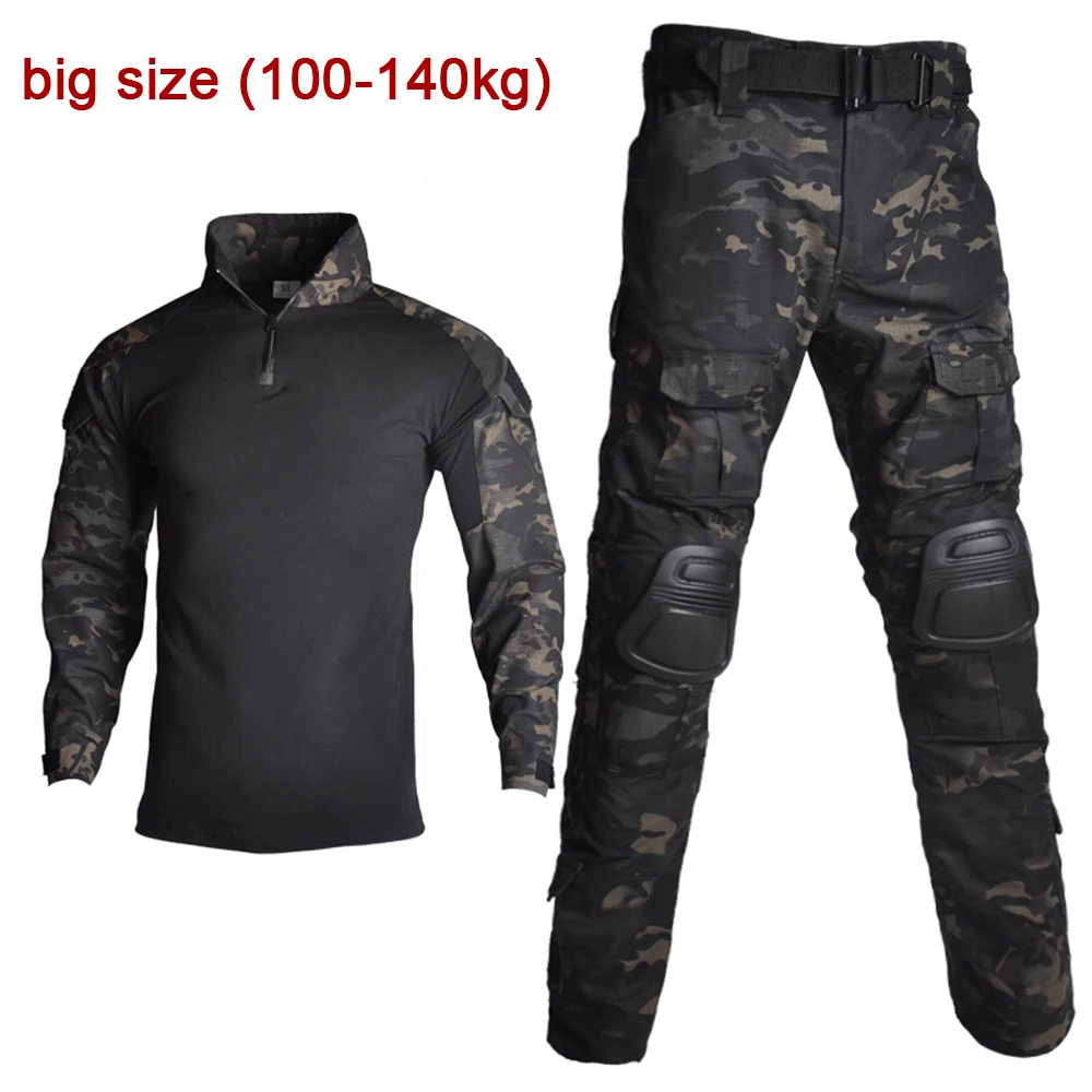 Military Uniform Combat Camouflage Shirts Tactical Outdoor Airsoft Paintball Clothing Cargo Pants Army Germen | Спорт и развлечения