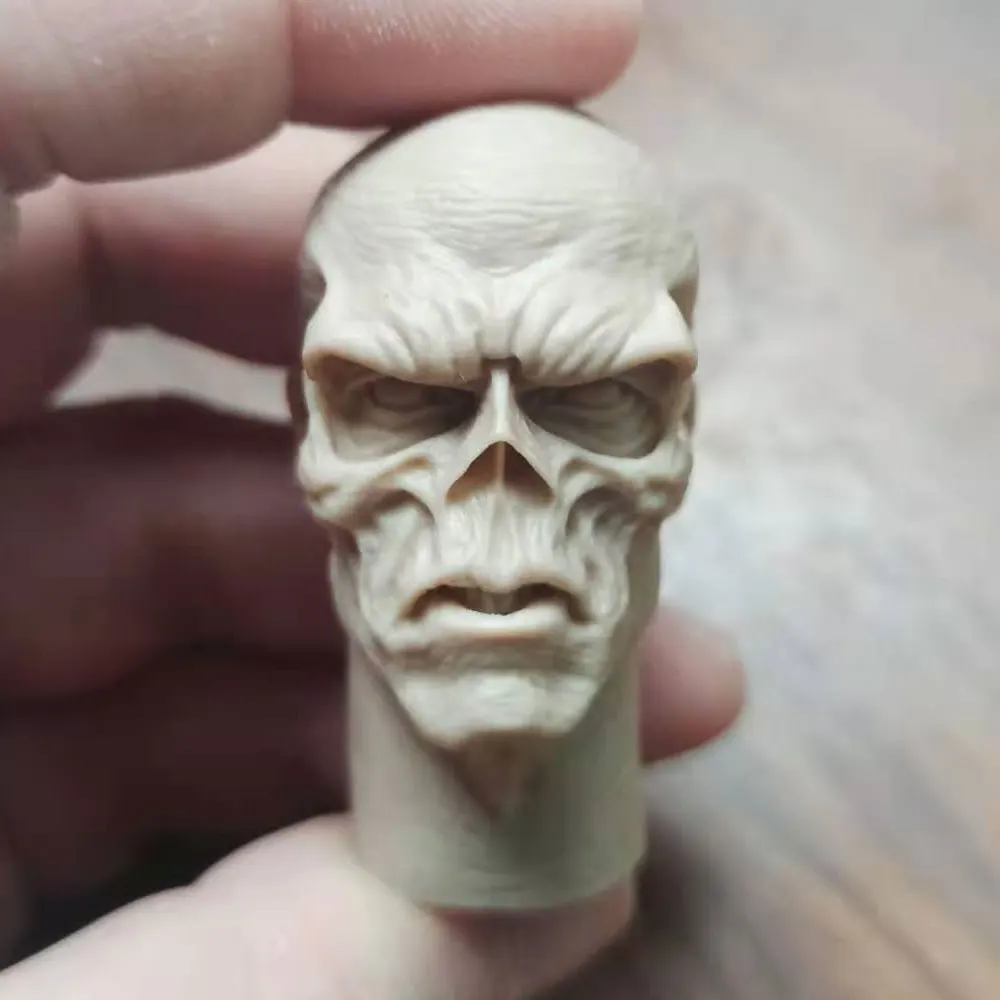 Лидер продаж мужская красная скульптура с головой злодея черепом Неокрашенная