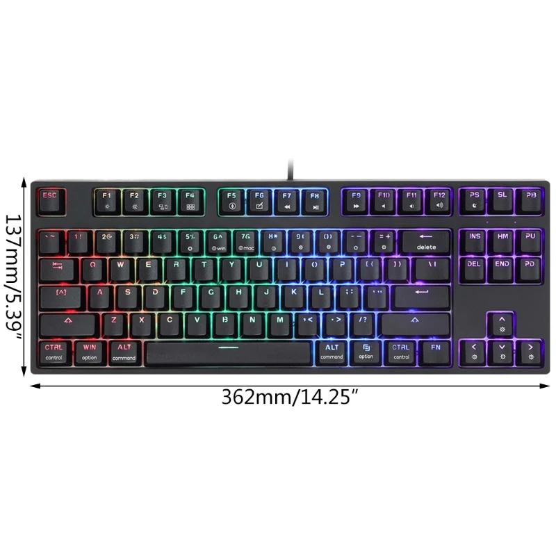 

SK87 Wired Mechanical Keyboard 87 Keys with Hot Swappable Programmable Gateron Dropshipping