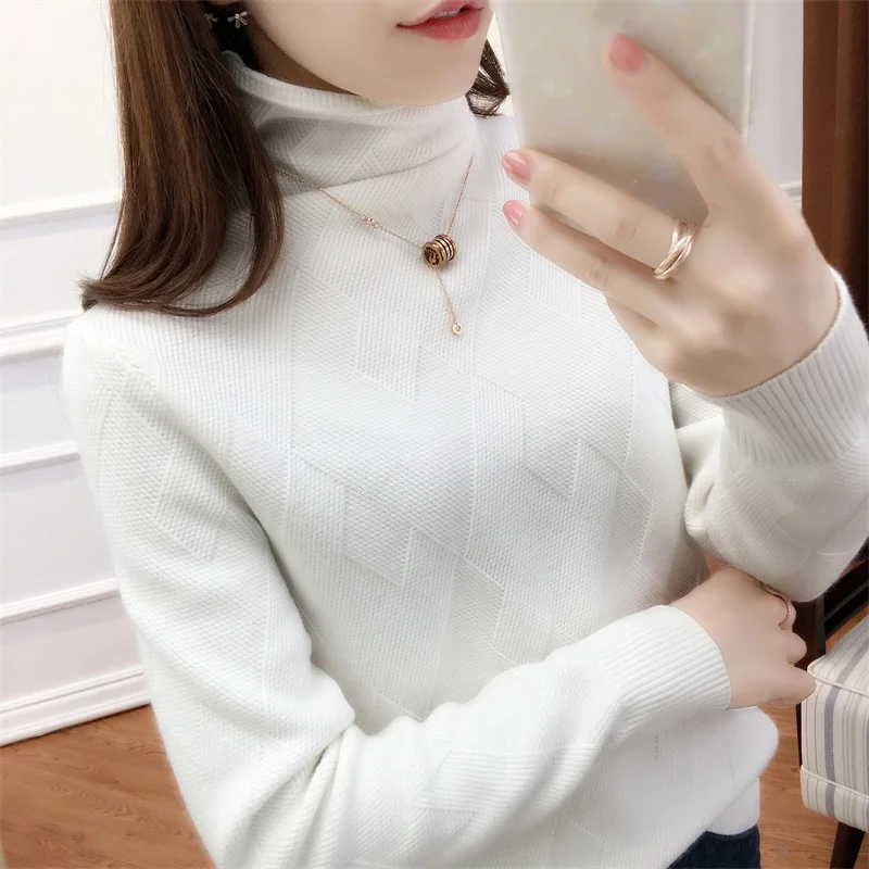 

Autumn and winter cashmere ladies sweater woman sweaters Loose and versatile ladies sweater Pullover Turtleneck
