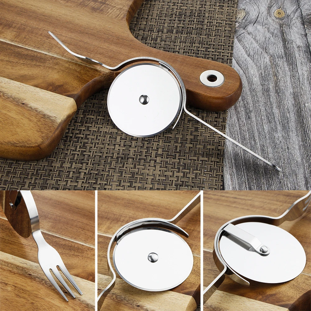 Нож для пиццы вилка комбинация простая плита инструмент торта колесо вафельного