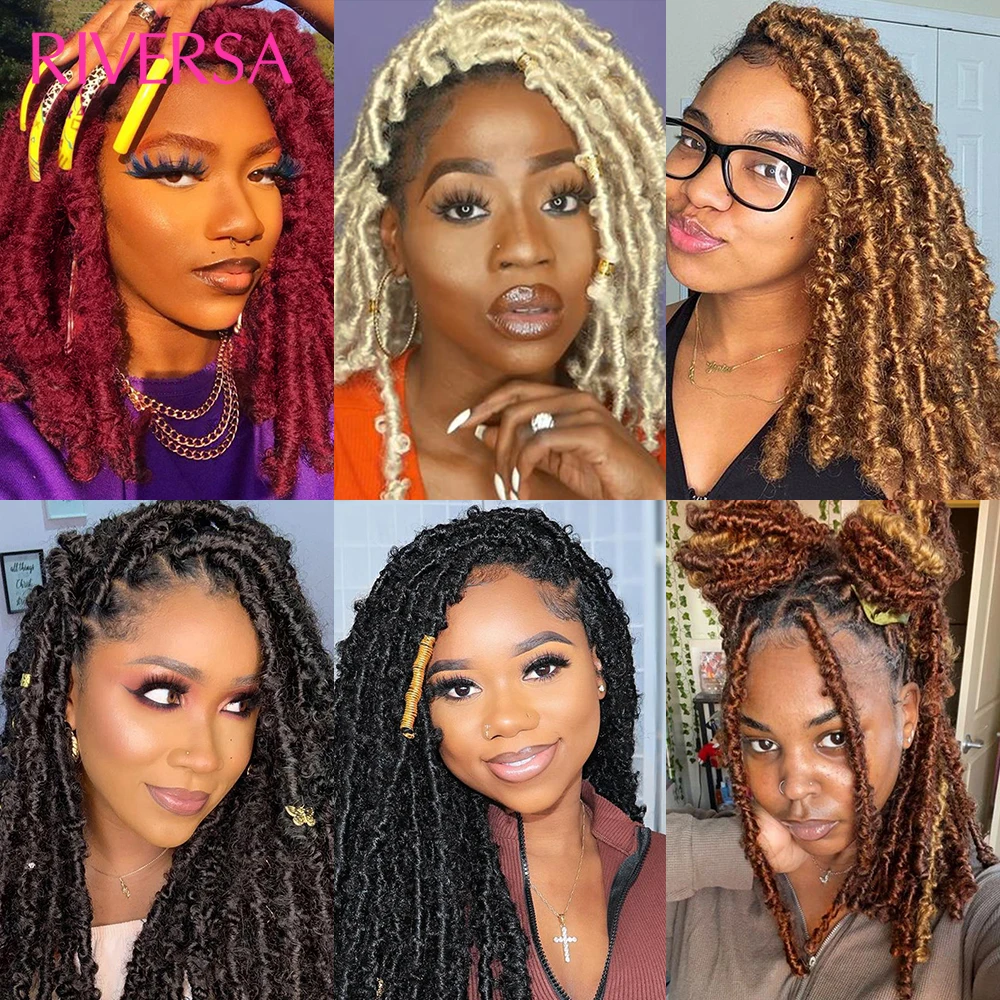 

Synthetic Hair Butterfly Locks Braids Hair Extensions de cheveux Dreadlocks Butterfly Locs Crochet Braiding Hair to Braid