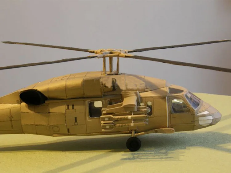 1:33 American Black Hawk UH-60 Multipurpose Helicopter Paper Model Collection Gift Educational Toys | Игрушки и хобби