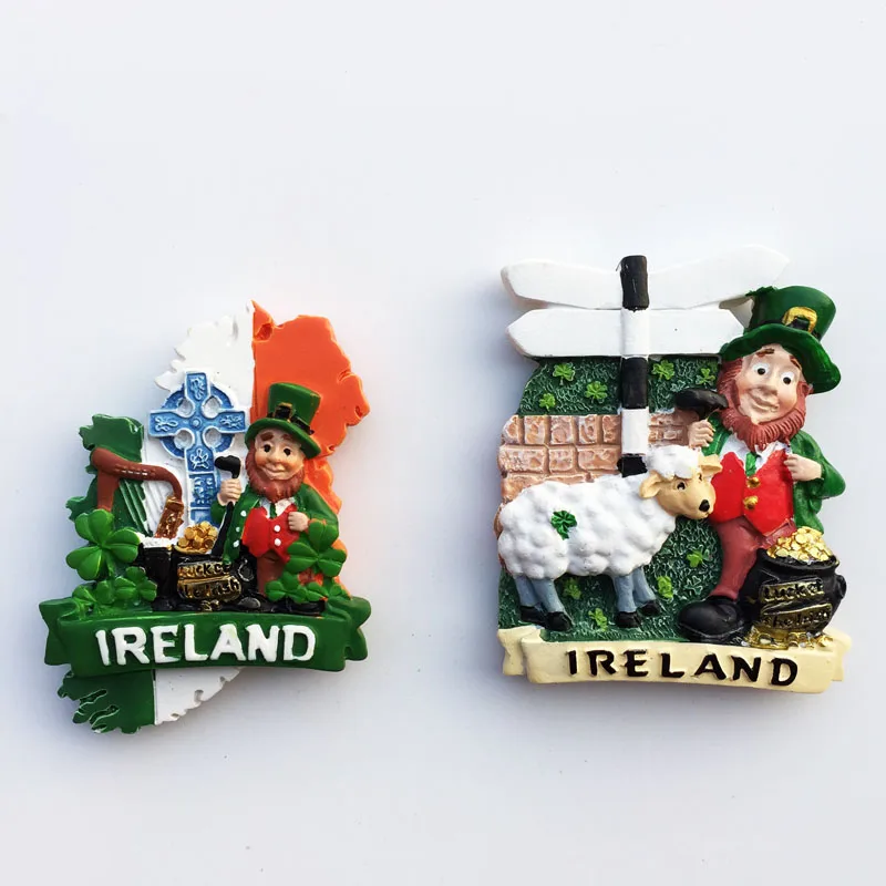 Туристический Магнитный сувенир в виде холодильника Люксембург Ирландия