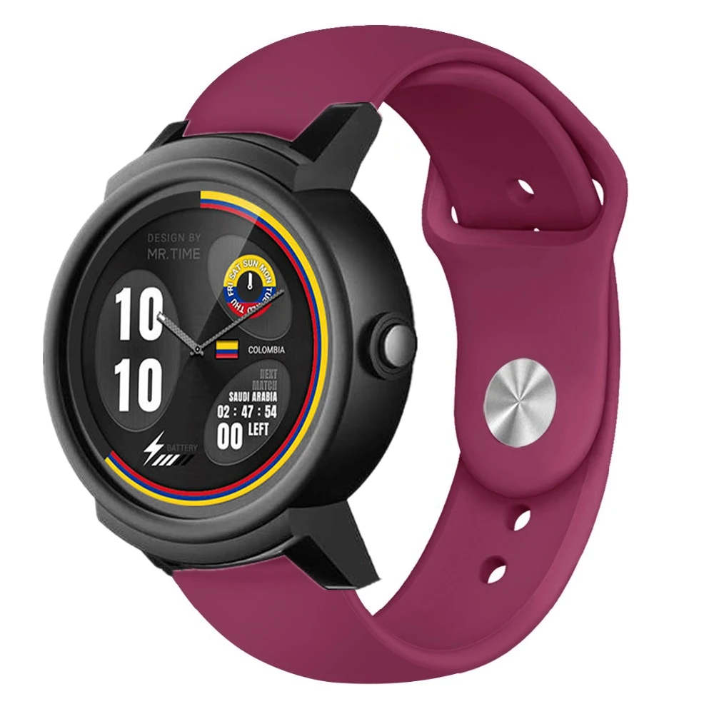 Силиконовый ремешок для TicWatch Pro 3 ProX GTX спортивные ремешки Ticwatch E3 E 2 S2