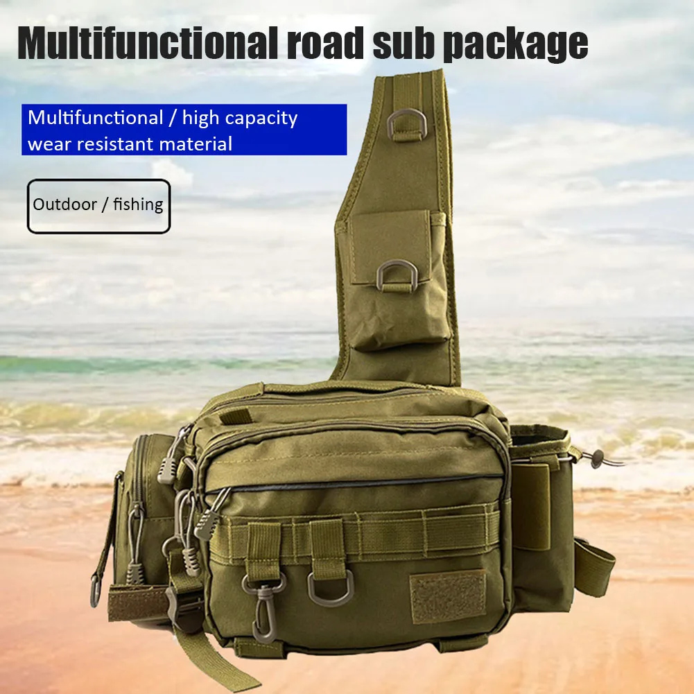 

Multifunctional Fishing Tackle Bags Single Shoulder Crossbody Bag Waist Pack Fish Lures Gear Utility Storage Fishing Bag