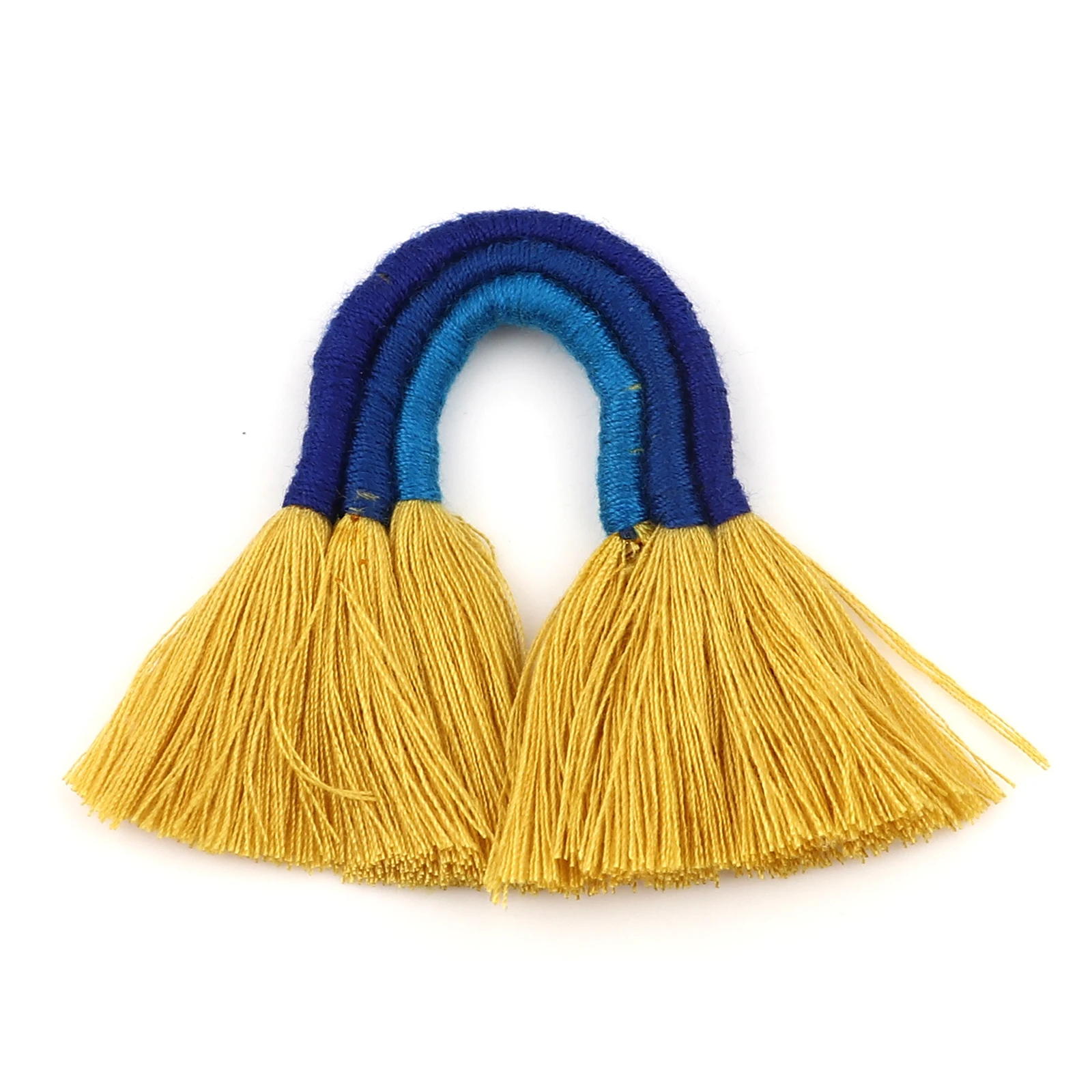

1 Piece Polyester No Loop Rainbow Tassel Pendants Cute Tassels Charms For DIY Handmade Craft Earring Key Chains Jewelry Making