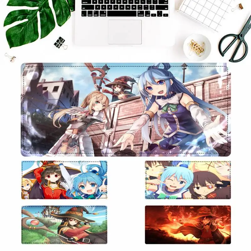 

Promotion Gods Blessing on this Wonderful World Gaming Mouse Pad Gamer Keyboard Desk Mouse Mat Game Accessories For Overwatch