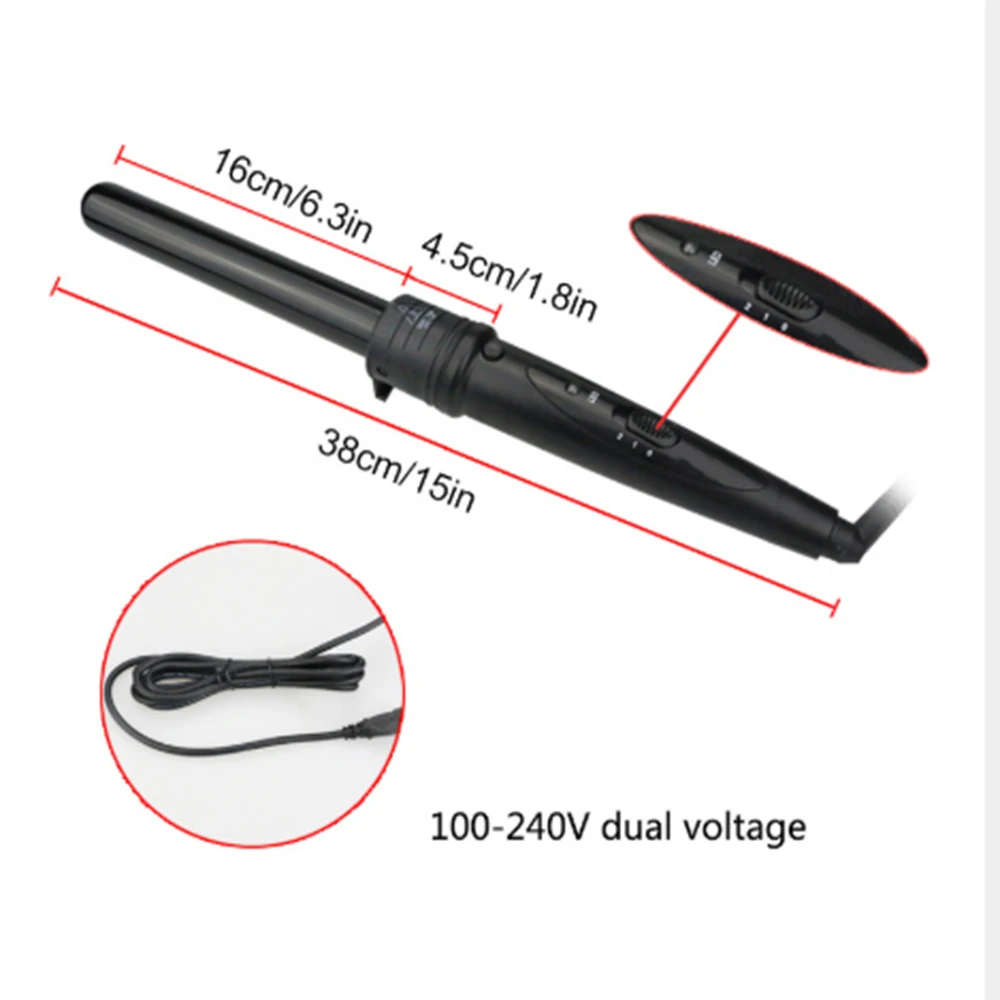 

5 in 1 Interchangeable Ceramic Hair Curling Iron Hair Curler LED Temperature Magic Crimp Hair Styling Tool Set 9-32mm with Glove
