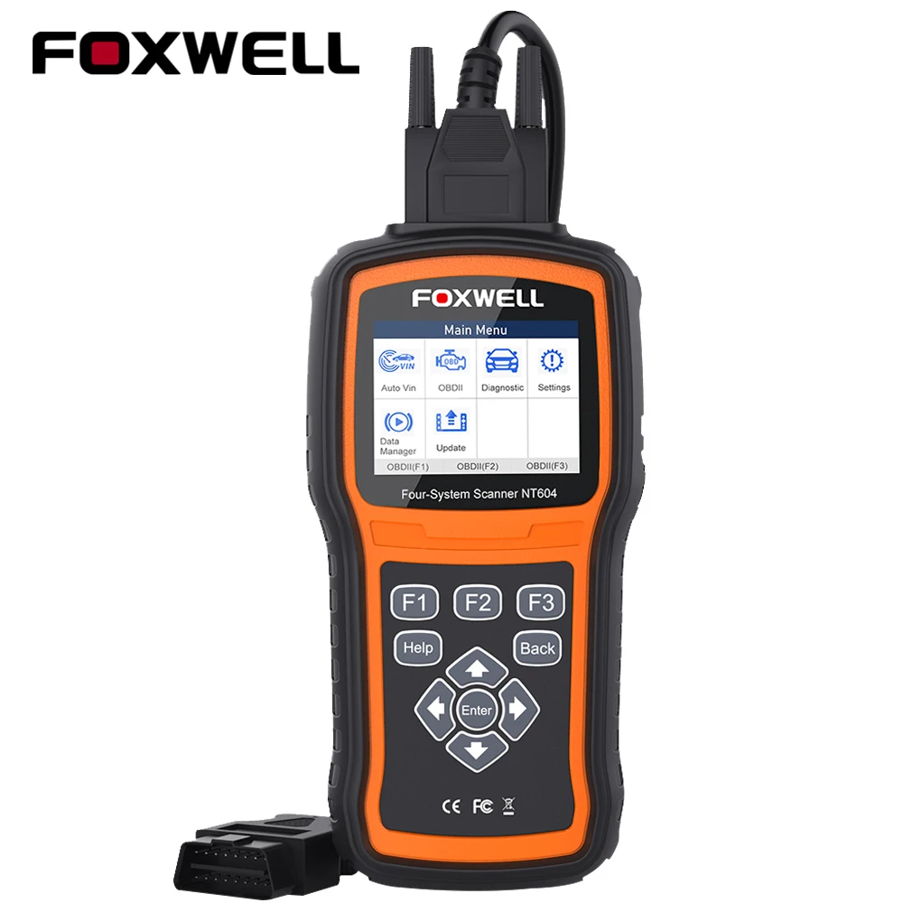 Foxwell NT604 OBD 2 считыватель кодов Автомобильный сканер двигатель ABS SRS передача