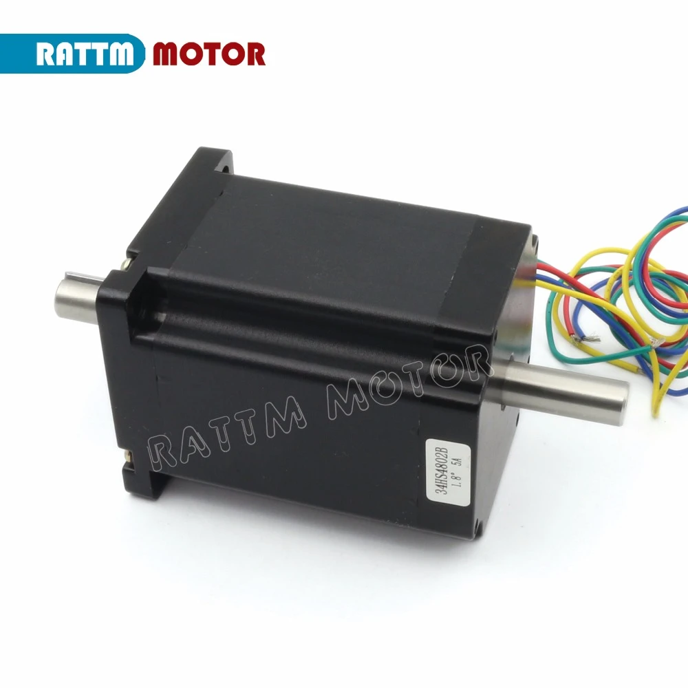Высокое качество! 1 Ось Nema 34 шаговый двигатель с двойным валом 1230oz in/5.0A /116mm & CW8060