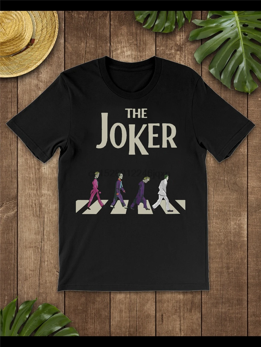 Футболка с принтом Джокер кроссвалк Abbey Road черно-темно-синяя для