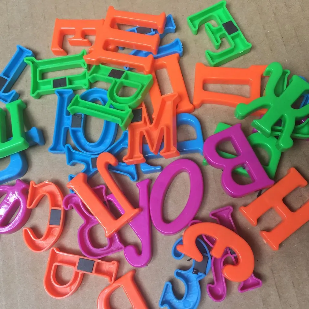 

New 33 pieces 4cm Russian Alphabet Fridge Magnets Plastic toys Child Letter Education Toy Baby Learning Tools Gifts Hot