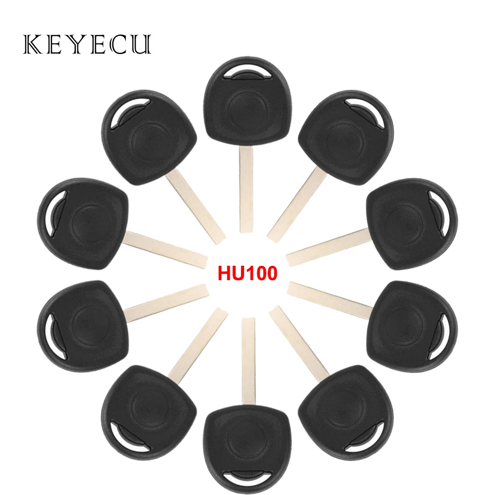 Keyecu 10 шт. HU46/HU43/YM28/HU100 лезвие неразрезанный транспондер ключ чехол для Vauxhall Opel