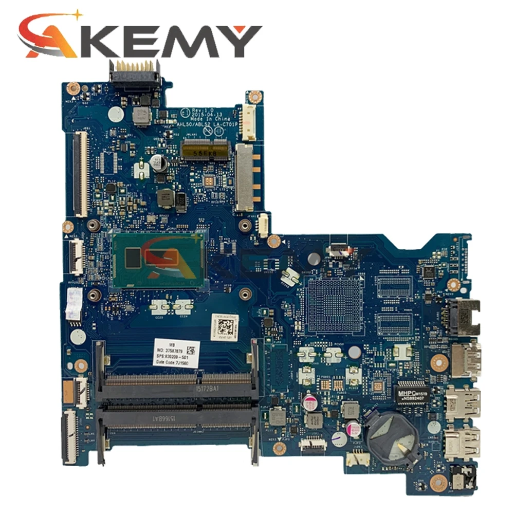 AHL50 / ABL52 LA-C701P для HP 15-AC 15T-AC 250 G4 Материнская плата ноутбука Процессор i5 5200U DDR3 100%