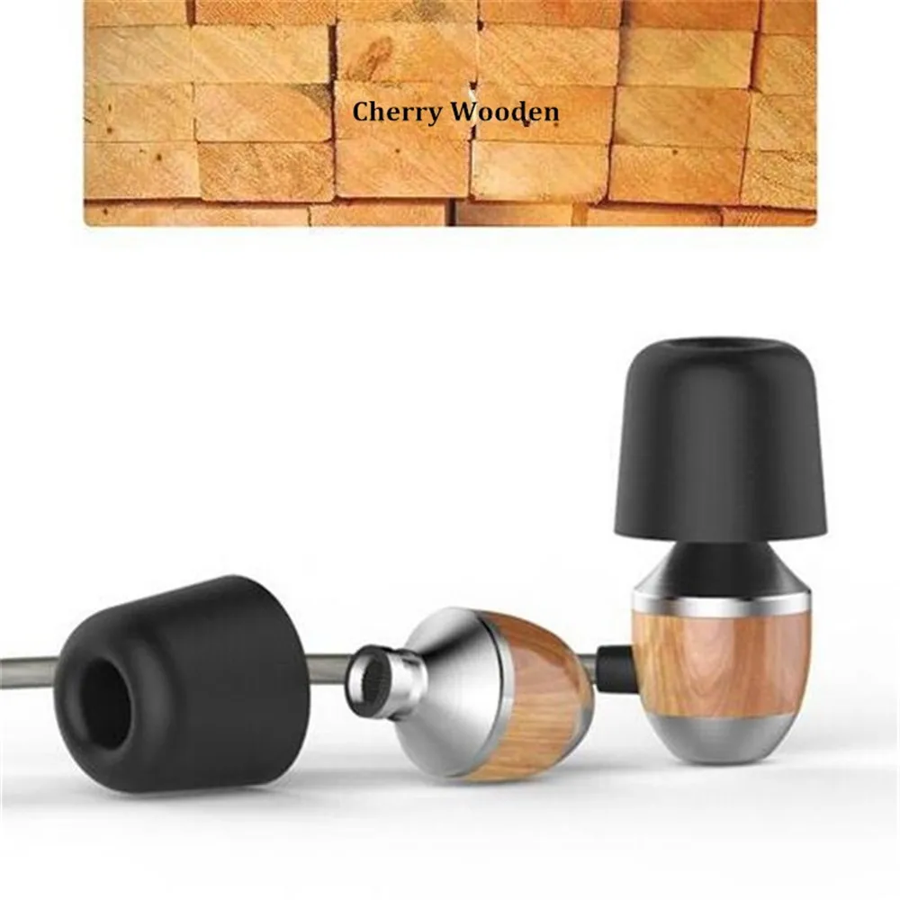 original vjjb k4 k4s wooden bass in ear ebony earphone bass diy magic sound headset for phone ios android mp3 free global shipping