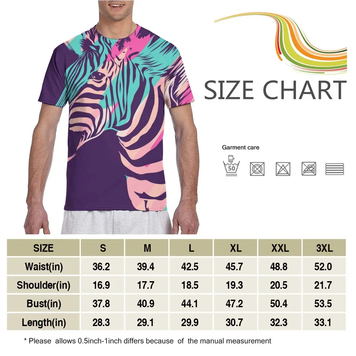 

New Arrive Popular Colorful Zebra Animal Tshirt Men t-shirt Harajuku Style T shirt Summer Tops