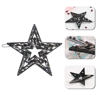 five pointed star hair ornaments new girls head adornment high quality rhinestone hairpin impressive prom hair clips