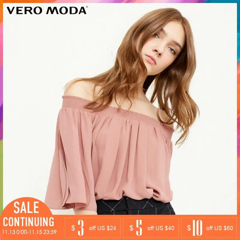 Vero Moda 2019 Весна и лето белые шифоновые топы | 31816X501