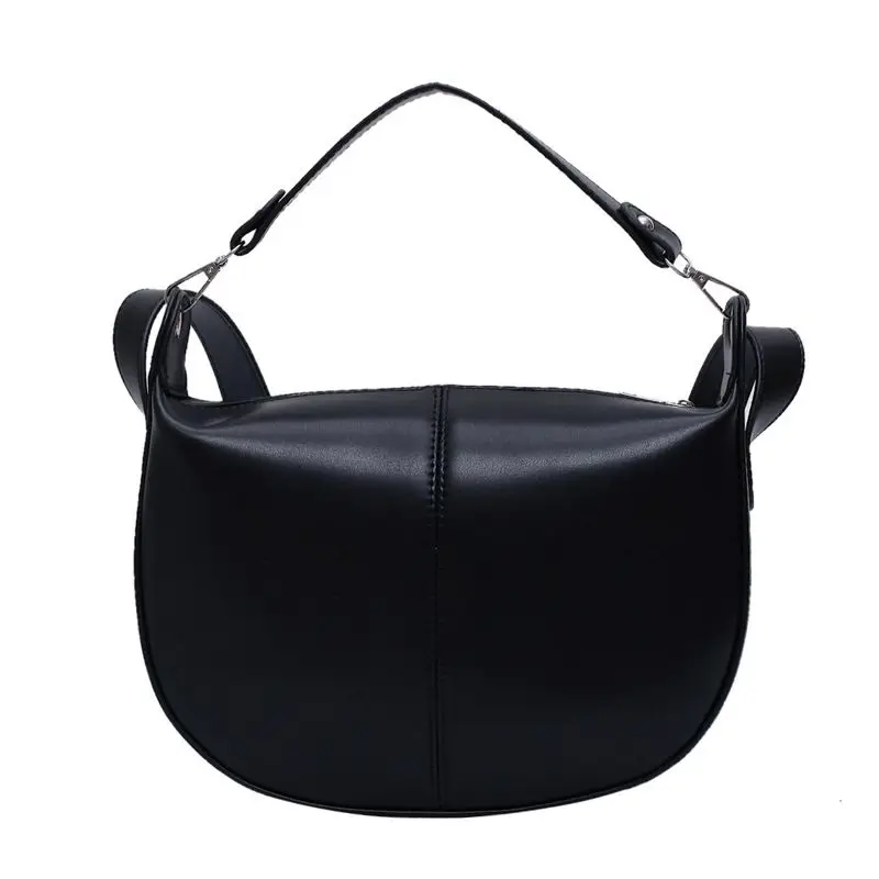 

2020 Small Lady Shoulder Messenger Bag Female Travel Handbags and Purses Solid Color PU Leather Saddle Bags For Women KL818