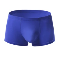 seamless panties boxers men sexy solid ice silk underpants comfortable breathable underwear calzoncillo hombre man underpants