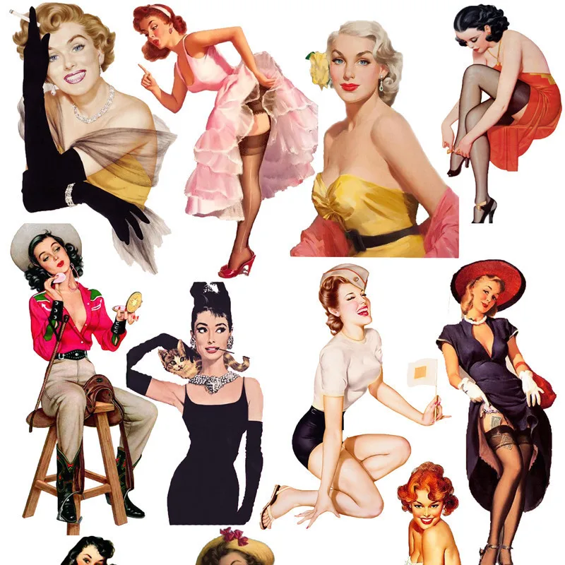 

Винтажные современные изображения девушек стикеры s/Скрапбукинг Стикеры s/декоративные стикеры/Сделай сам крафт фотоальбомы