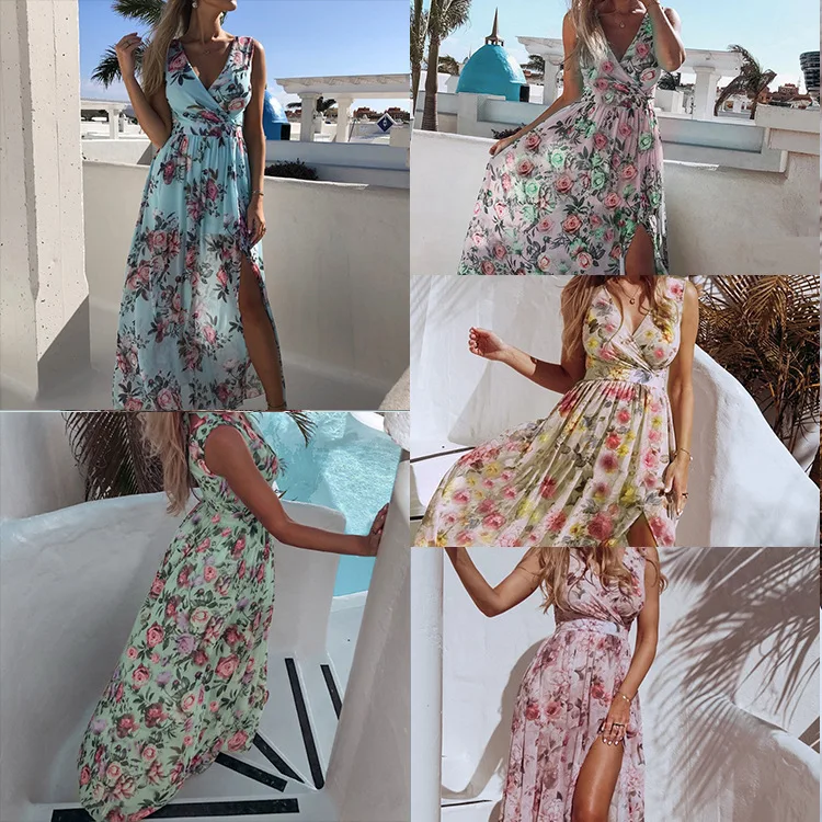 

Women's 2021 new spring and summer hot sale Mid-length skirt slim-fit suspender dress