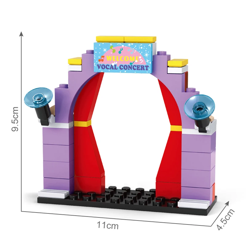 AUSINI строительные блоки Вокальный концерт модель подарочный набор для девочек