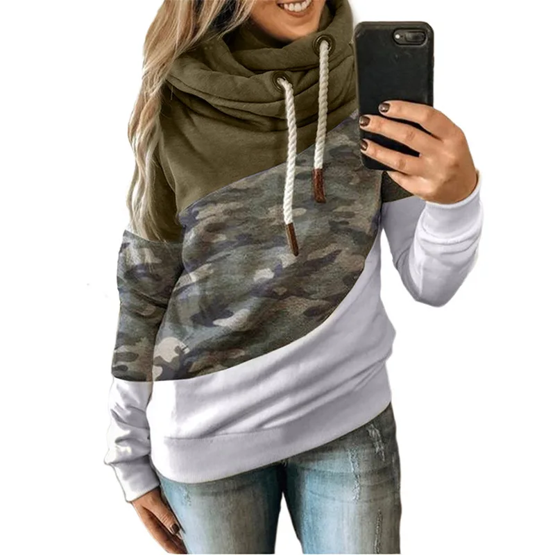 

New Warm Women's Hoodies Women Printed Fleece Loose Pullover Outdoor Long Sleeve Sweatshirt Round Neck Female Clothes
