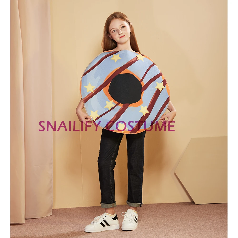 

New Arrival Foods Carnival Party Donuts Cosplay Halloween Costume For Kids Doughnut Birthday Christmas Fancy Dress Purim Outfit