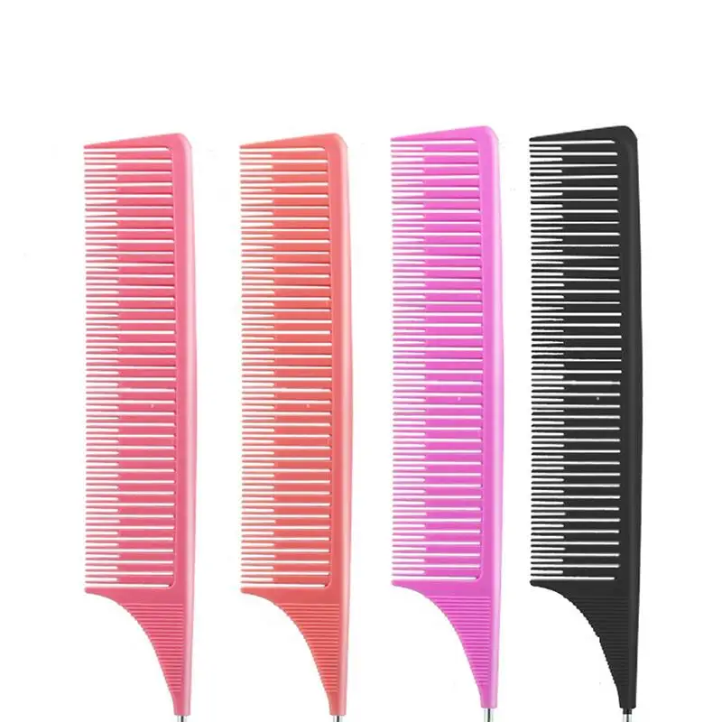 

Perm hair dyeing steel needle-point tail comb broken teeth highlighting comb
