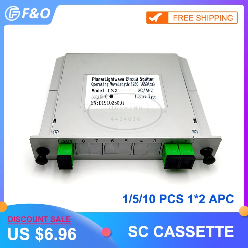 1x2 Модуль PLC волоконно оптический сплиттер коробка SC /APC соединитель волоконный