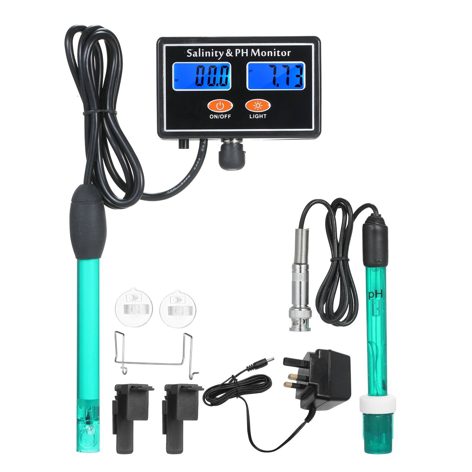 

Монитор качества воды и PH 2 в 1, измеритель pH и солености морской воды, тестер качества воды