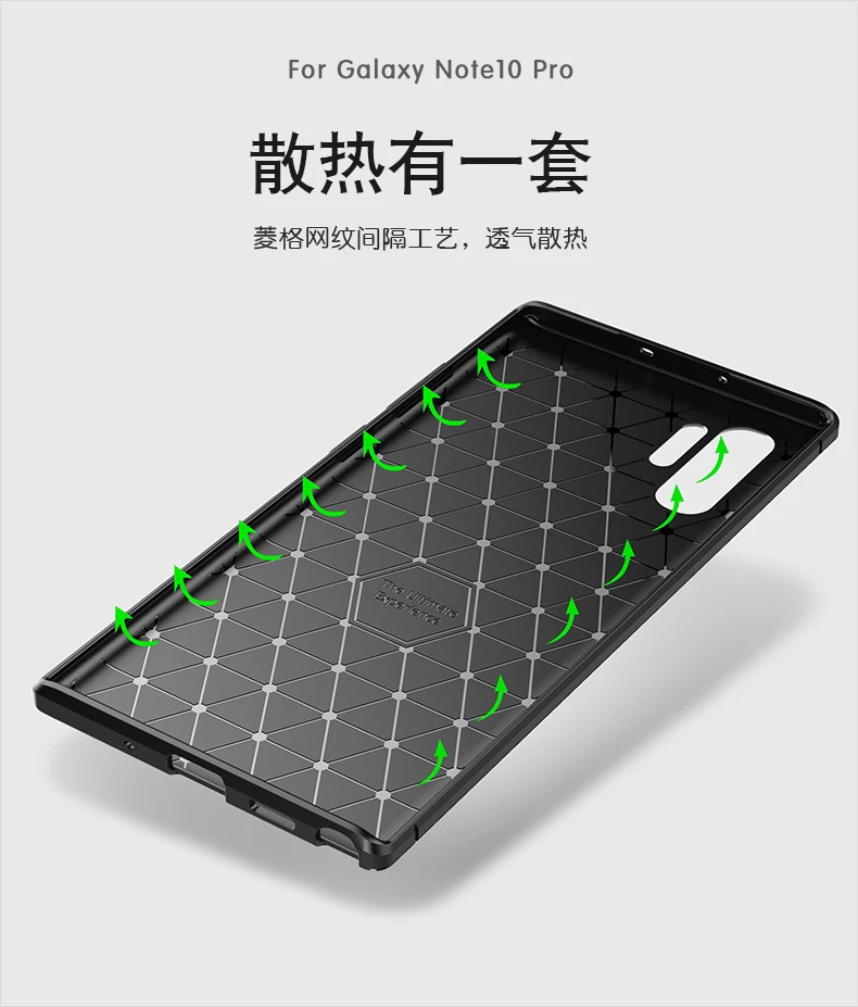 Чехол для samsung Galaxy Note 10, мягкий силиконовый защитный чехол из углеродного волокна для samsung note 10 plus note10 pro