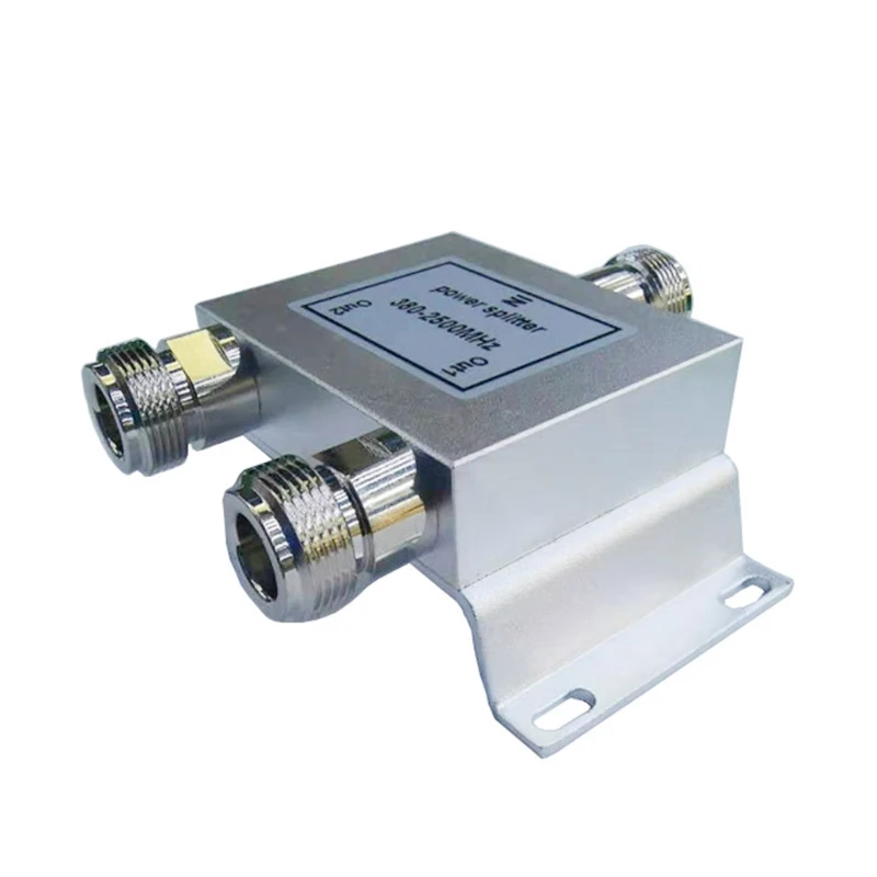 

RF Radio Frequency Power Splitter Combiner 1 to 2 Way 380-2500MHz Signal Booster Divider Adapter N Connector Type 50 Ohm