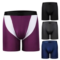 men quick dry elastic training fitness trunks compression exercise sports shorts